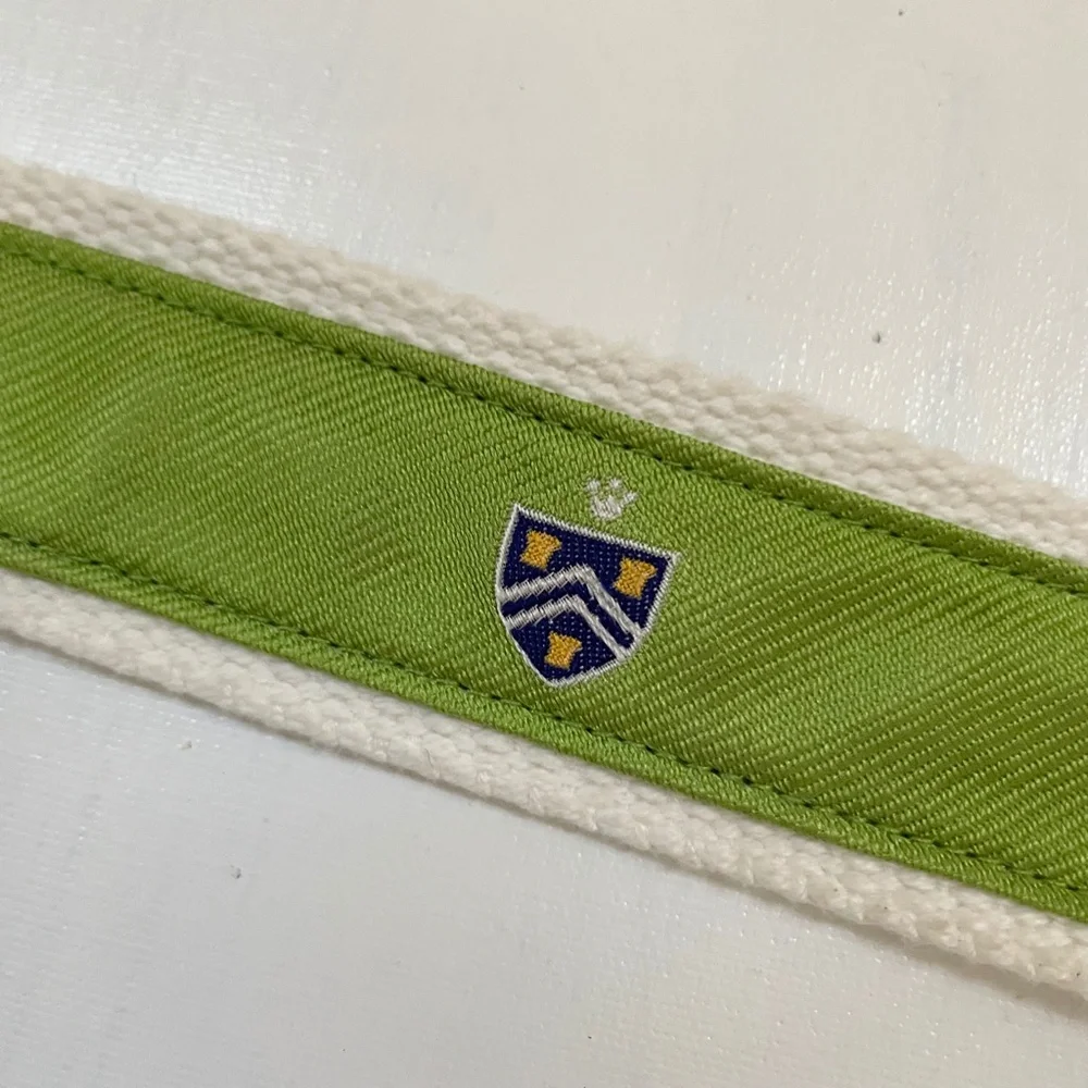 McLaughlin Vance Youth size L Webbing Belt Lime Medieval Emblem Preppy Event